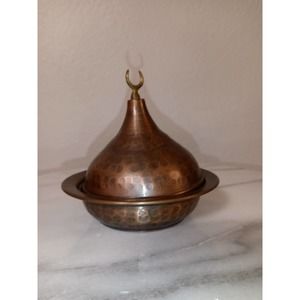 Oxidized Hand Hammered Copper Bowl, Turkish Delight, Trinket